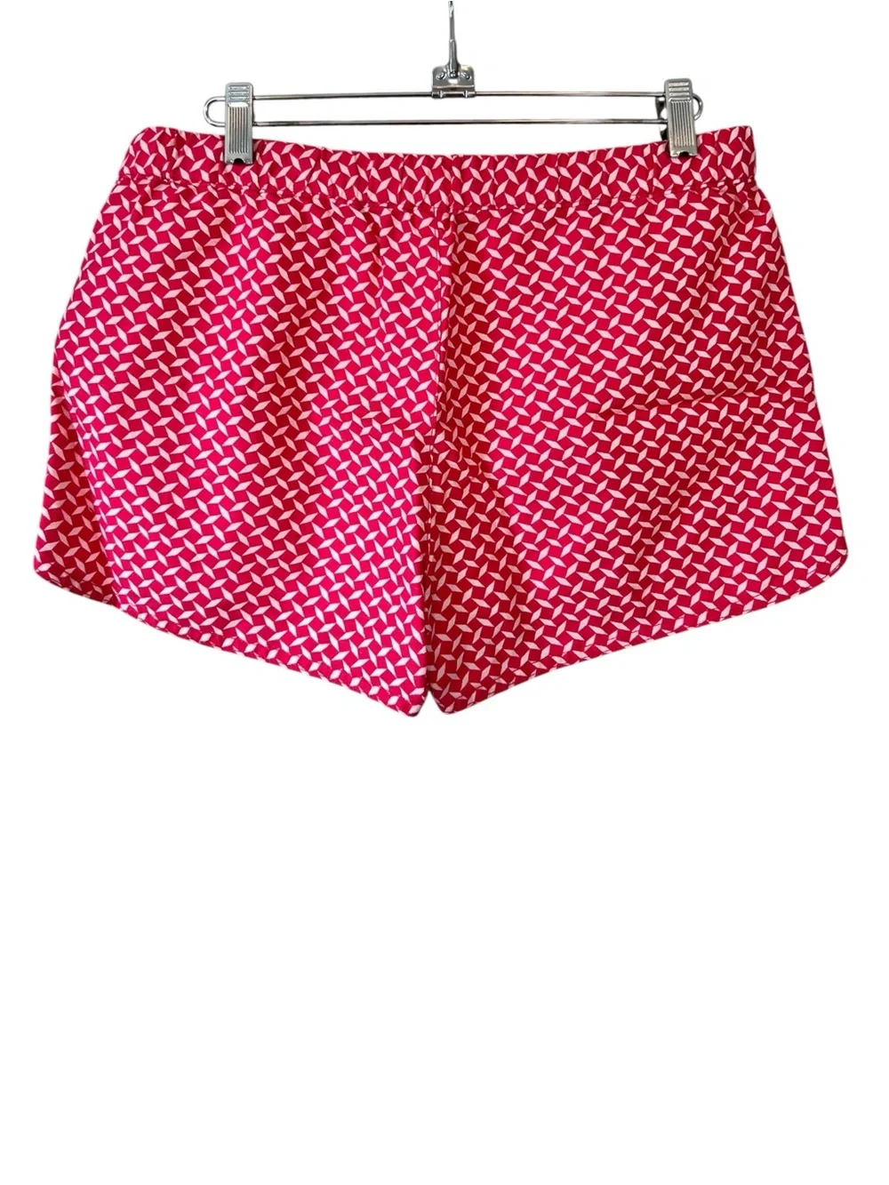 J. Crew Pink Geometric Print Linen Shorts